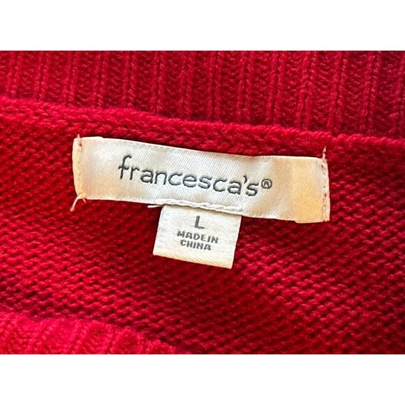 All The Jingle Ladies Ugly Christmas Sweater Bells Tinsel Open Shoulder Large - Picture 7 of 8